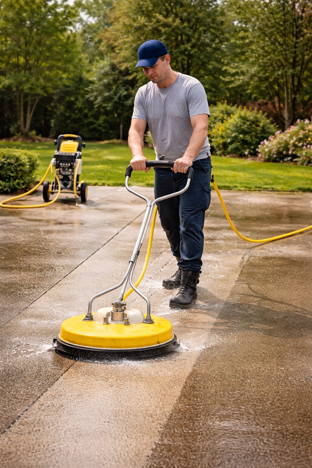 Clean home exterior after pressure washing